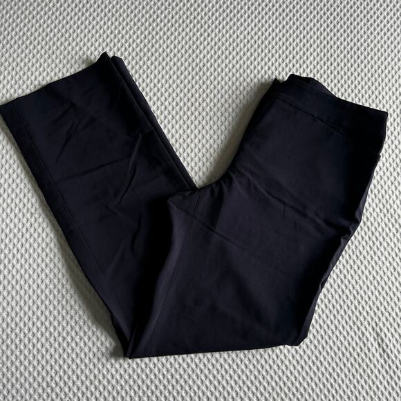 Eileen Fisher Straight Leg Trousers 16 Navy Blue Pants Office Career Capsule - Picture 2 of 5